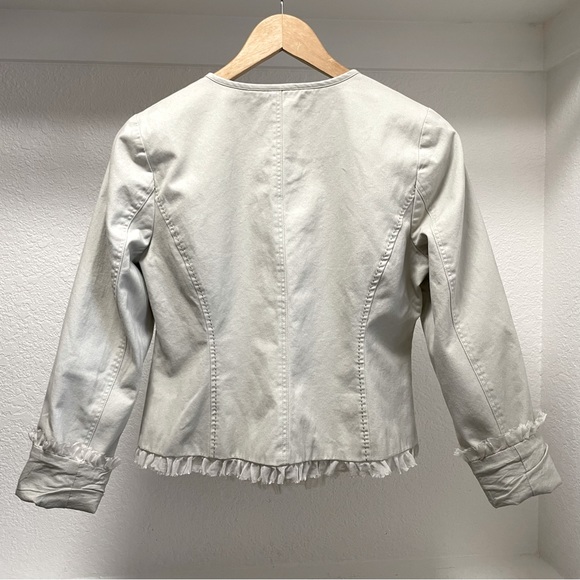 Sundance Lace Militaire Button Up Blazer Shirt in Khaki |  Sz P6 - Picture 4 of 8